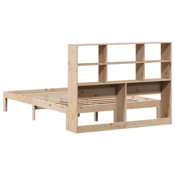 seng med reol uden madras 160x200 cm massivt fyrretræ