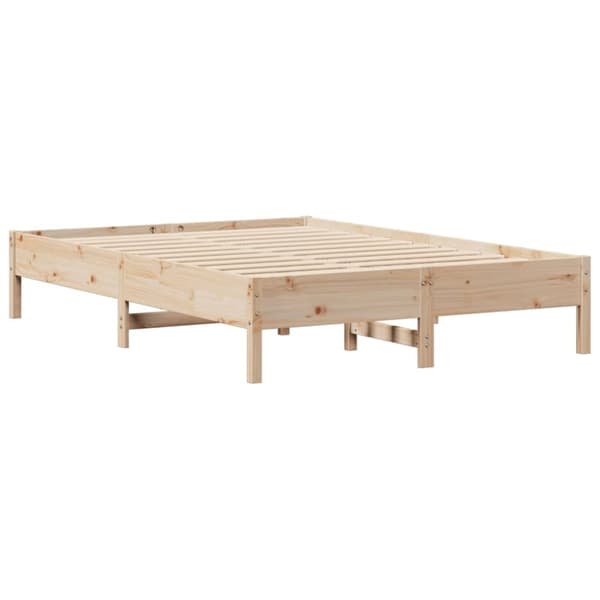 seng med reol uden madras 140x190 cm massivt fyrretræ