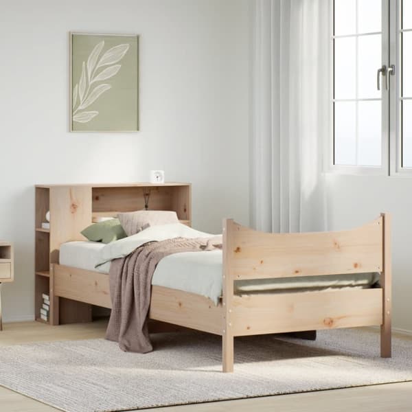 sengeramme uden madras 75x190 cm massivt fyrretræ