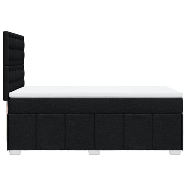 kontinentalseng med madras 90x200 cm stof sort