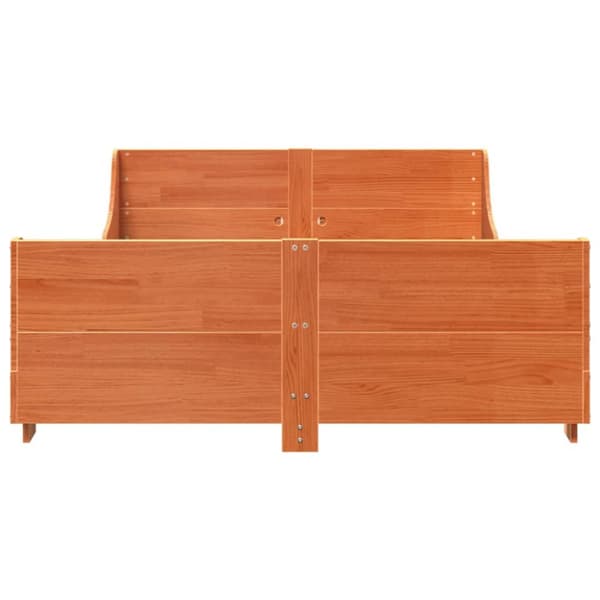 sengeramme uden madras 120x190 cm massivt fyrretræ gyldenbrun