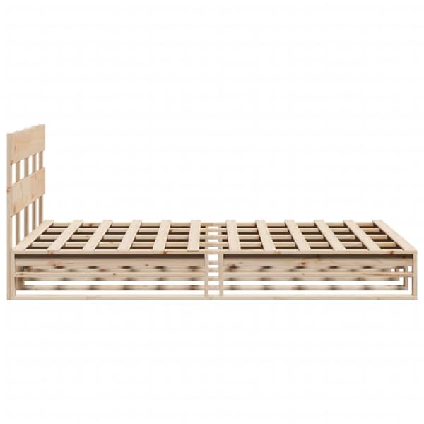 sengeramme uden madras 135x190 cm massivt fyrretræ hvid