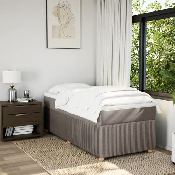 Continental sänky patjalla Taupe Kangas 90x190 cm