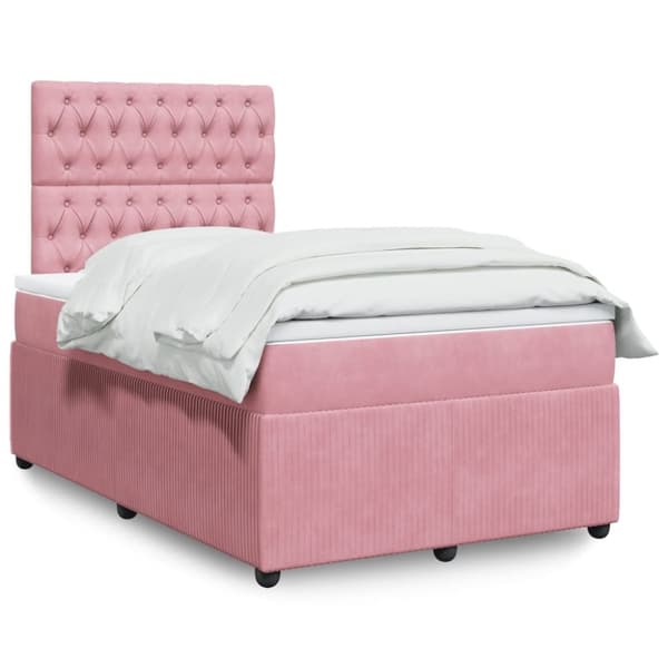 Continental sänky patjalla Pinkki 120x190 cm Velvet
