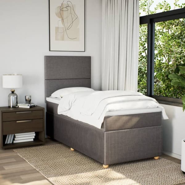 Continental sänky patjalla Taupe Kangas 90x190 cm