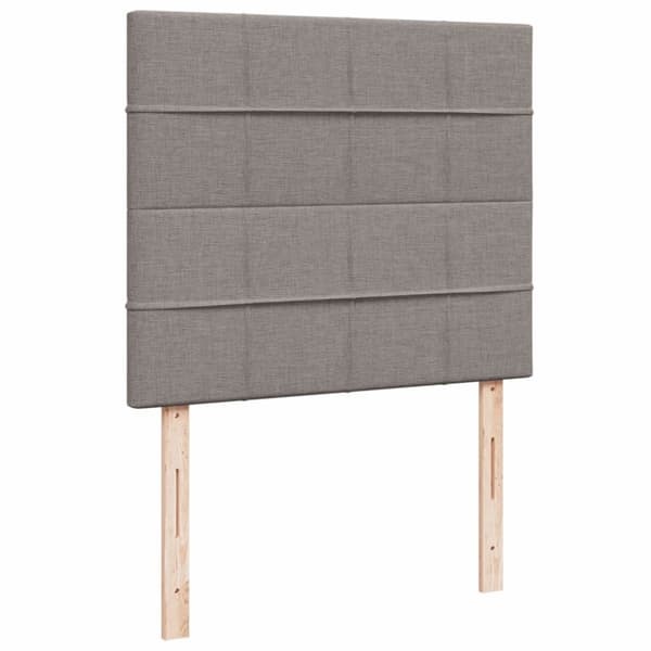 kontinentalseng med madras 120x190 cm stof gråbrun
