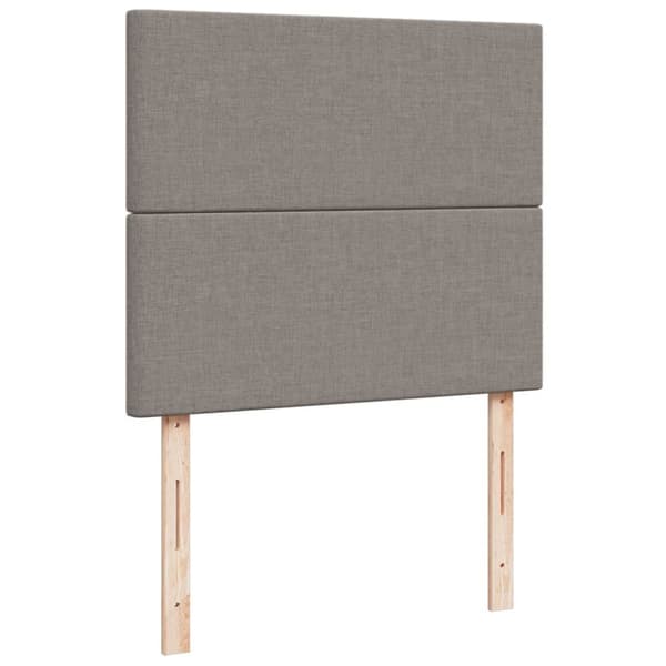 Ramsäng med madrass taupe 120x190 cm tyg