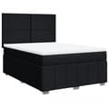 Miniatyrbillede 3 af 10: kontinentalseng med madras 160x200 cm stof sort