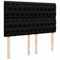 Miniatyrbillede 9 af 10: kontinentalseng med madras 160x200 cm stof sort
