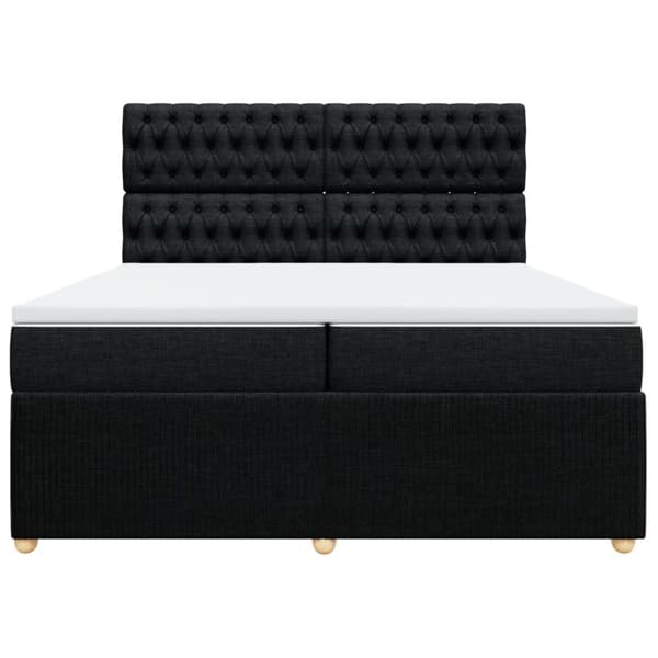 Continental sänky patjalla Musta kangas 200x200 cm