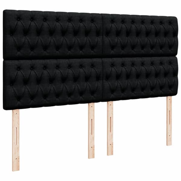 Continental sänky patjalla Musta kangas 200x200 cm
