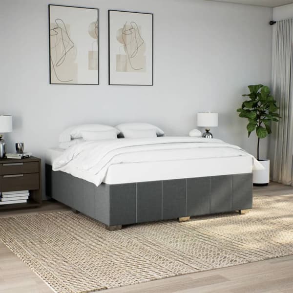 sengeramme uden madras 180x200 cm stof mørkegrå