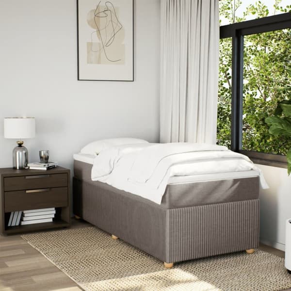 Continental sänky patjalla Taupe Kangas 90x200 cm