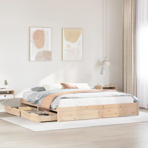 sengeramme uden madras 180x200 cm massivt fyrretræ