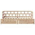 Miniatyrbillede 4 af 10: daybed med udtræk og skuffer uden madras 90x200 cm