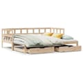 Miniatyrbillede 2 af 10: daybed med udtræk og skuffer uden madras 90x200 cm