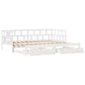 Miniatyrbillede 4 af 10: daybed med udtræk og skuffer uden madras 90x200 cm hvid