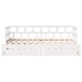 Miniatyrbillede 5 af 10: daybed med udtræk og skuffer uden madras 90x200 cm hvid