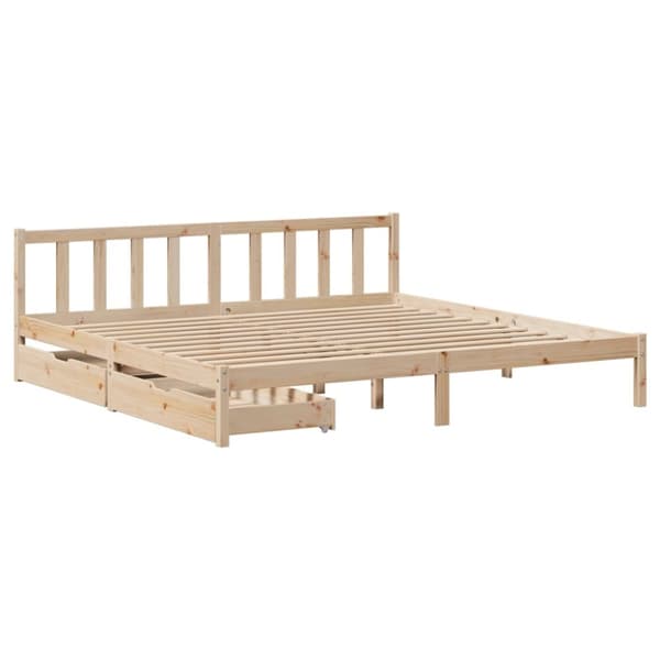 sengeramme uden madras 180x200 cm massivt fyrretræ