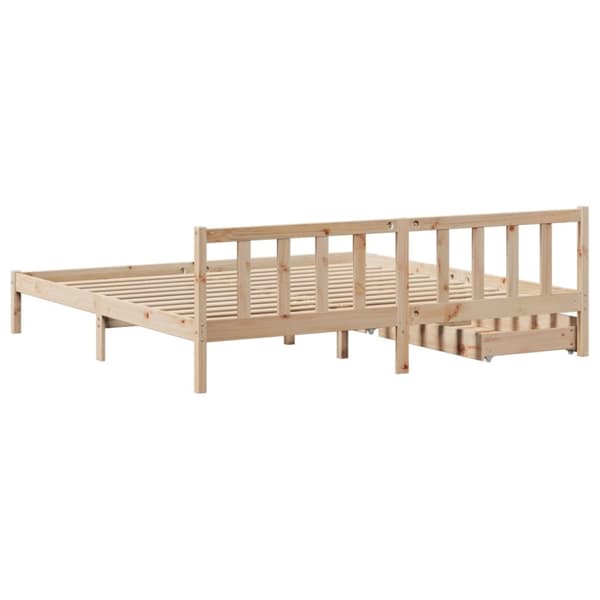 sengeramme uden madras 180x200 cm massivt fyrretræ