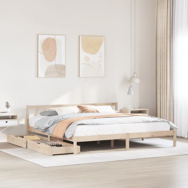 sengeramme uden madras 180x200 cm massivt fyrretræ