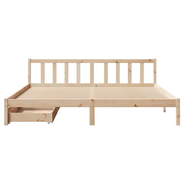sengeramme uden madras 200x200 cm massivt fyrretræ