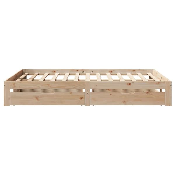 sengeramme med skuffer 120x200 cm massivt fyrretræ