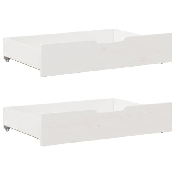 sengeramme uden madras 90x190 cm massivt fyrretræ hvid
