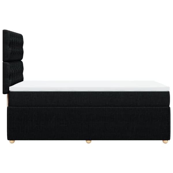kontinentalseng med madras 100x200 cm stof sort