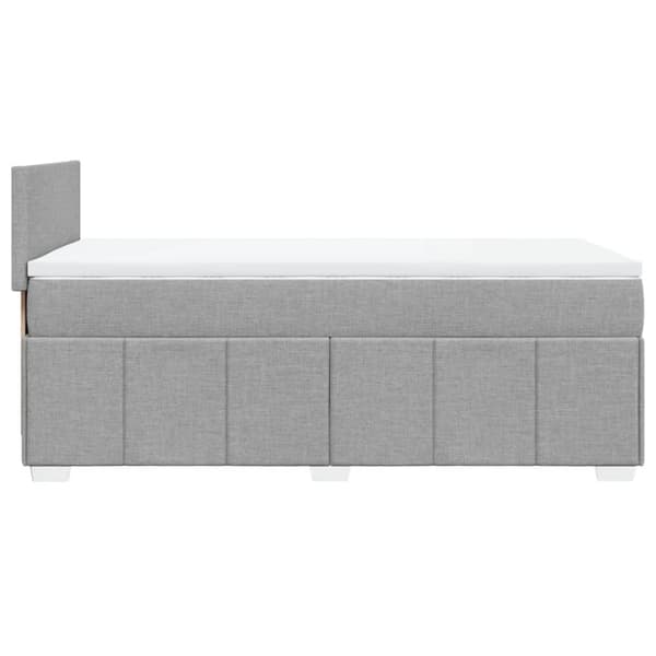 Continental Sänky patjalla Vaaleanharmaa kangas 80x200 cm