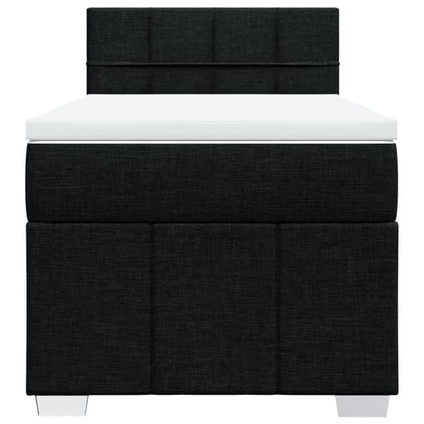 kontinentalseng med madras 80x200 cm stof sort