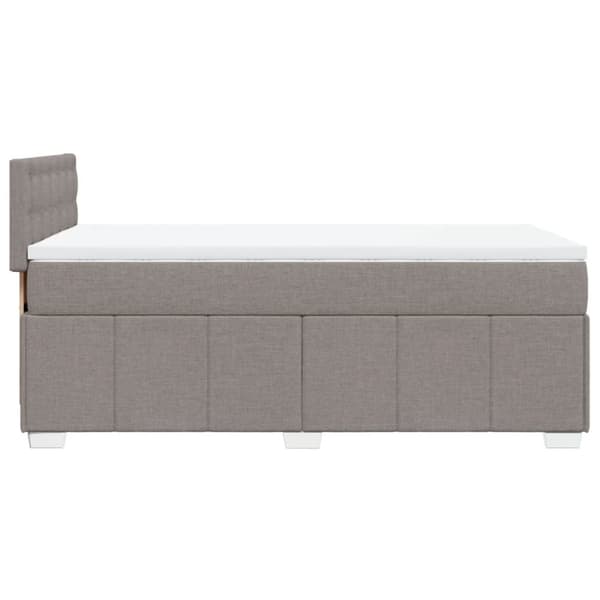 kontinentalseng med madras 80x200 cm stof gråbrun
