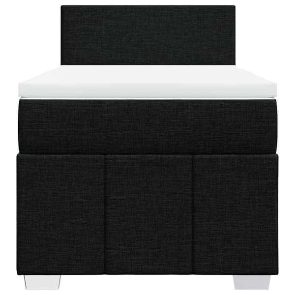 kontinentalseng med madras 90x190 cm stof sort