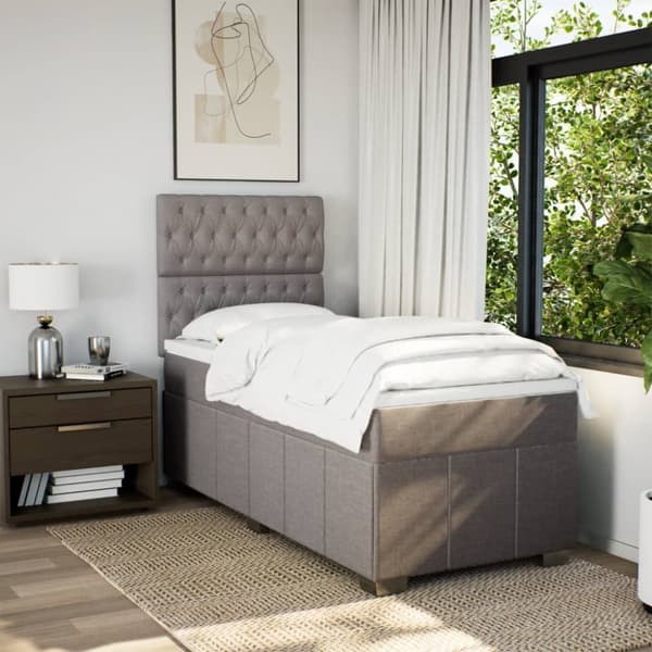 Continental sänky patjalla Taupe Kangas 100x200 cm