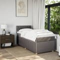 Pikkukuva 3 / 10: Continental sänky patjalla Taupe Kangas 80x200 cm