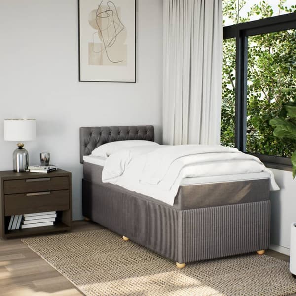 Continental sänky patjalla Taupe Kangas 80x200 cm