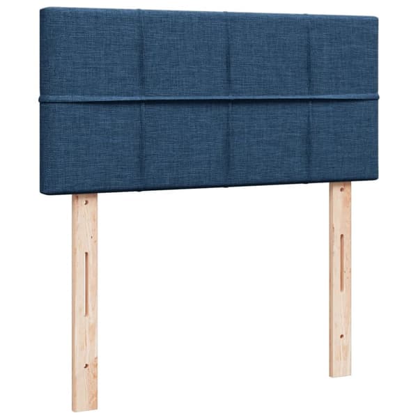 kontinentalseng med madras 90x200 cm stof blå