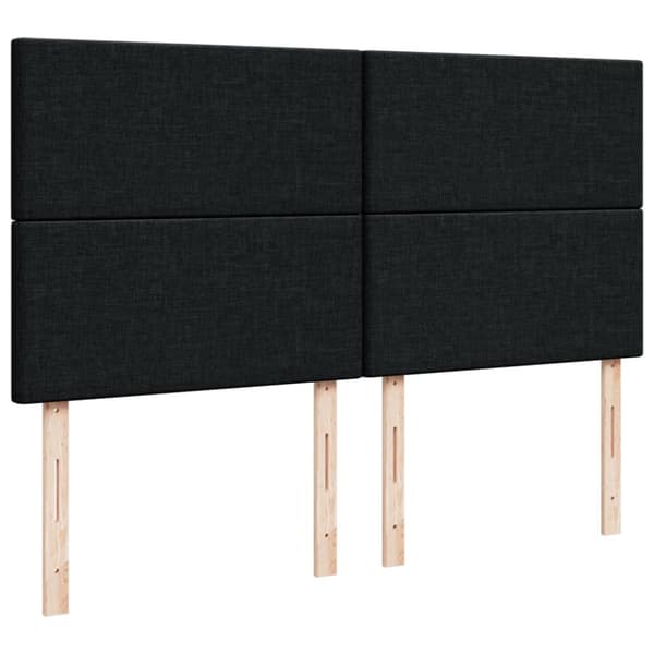 kontinentalseng med madras 200x200 cm stof sort