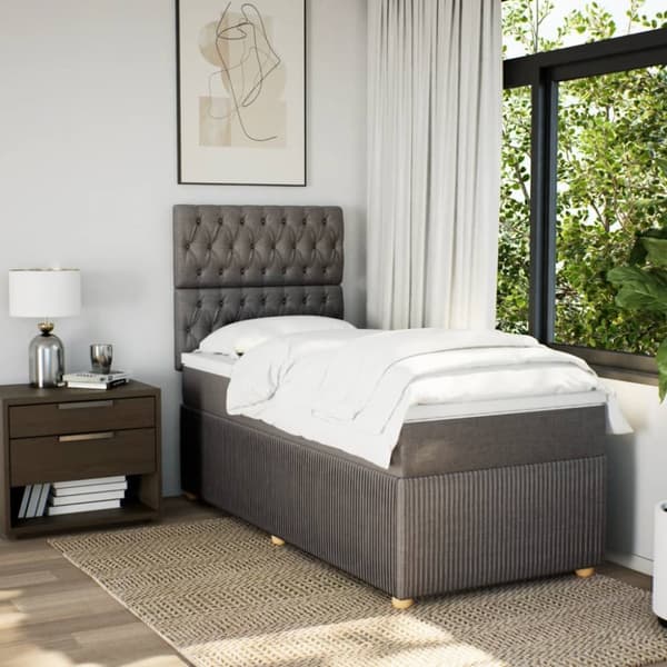 Continental sänky patjalla Taupe Kangas 90x200 cm
