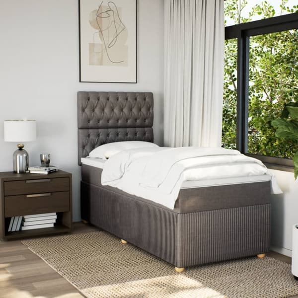 Continental sänky patjalla Taupe Kangas 100x200 cm
