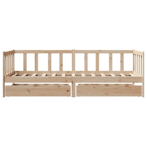 daybed med skuffer 80x200 cm massivt fyrretræ