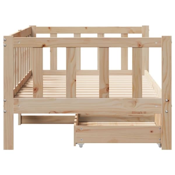 daybed med skuffer 80x200 cm massivt fyrretræ