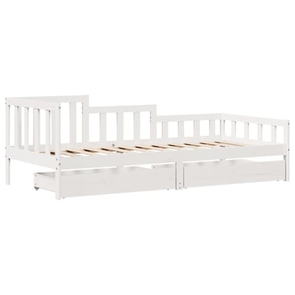 daybed med skuffer 90x190 cm massivt fyrretræ