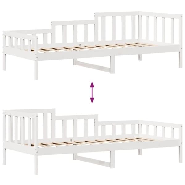 daybed med skuffer 90x190 cm massivt fyrretræ
