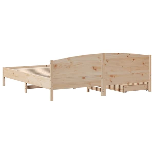 sengeramme uden madras 200x200 cm massivt fyrretræ