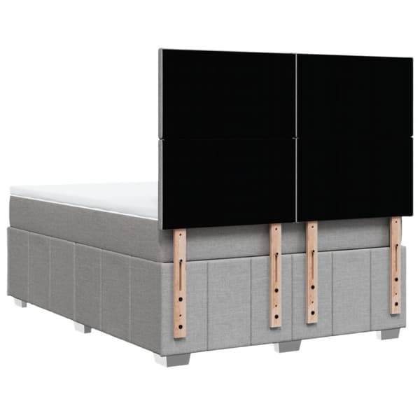 Continental sänky patjalla vaaleanharmaa kangas 140x190cm