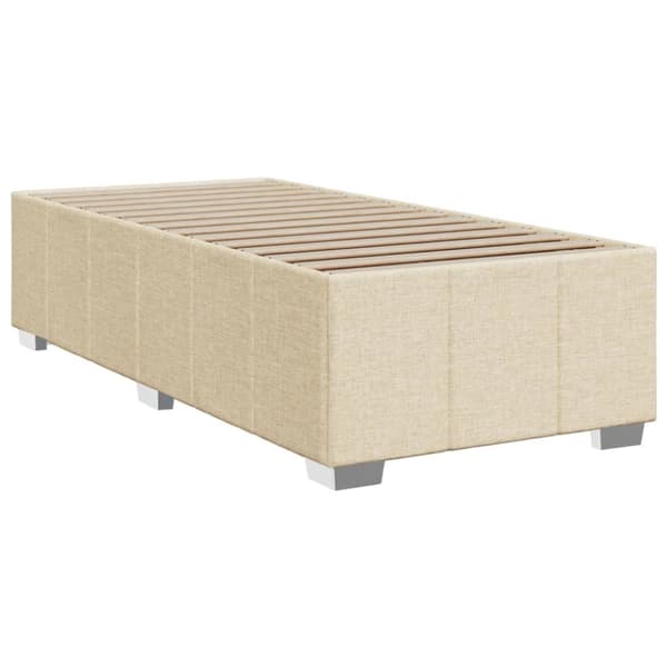 kontinentalseng med madras 100x200 cm stof cremefarvet