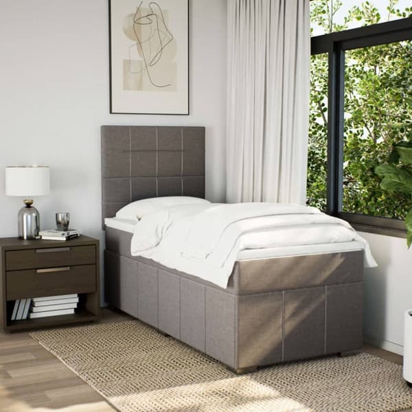 Continental sänky patjalla Taupe Kangas 90x190 cm