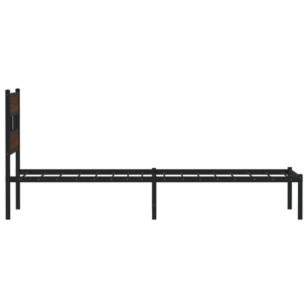 sengeramme m. sengegavl 90x200 cm uden madras brun egetræsfarve