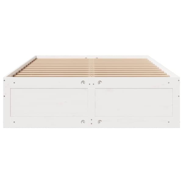 sengeramme m. skuffer 160x200 cm uden madras massivt fyr hvid